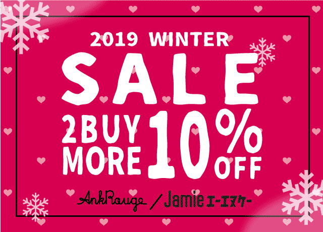 AnkRouge /Jamieエーエヌケー SALE 2BUY MORE 10%OFF