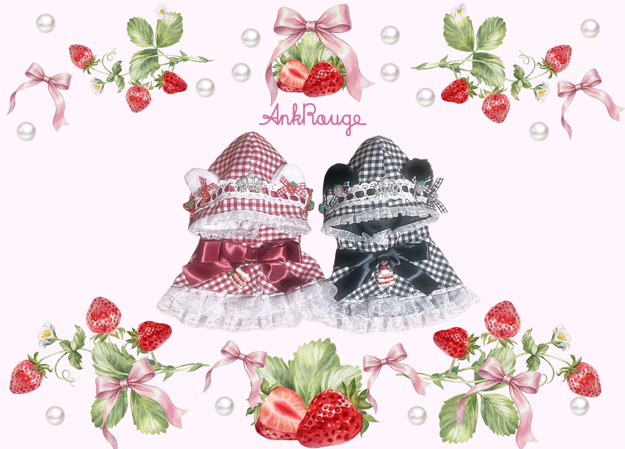 ♡ギンガムストロベリーぬい服♡